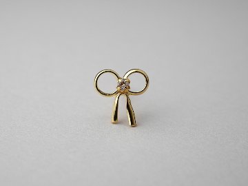K18 ダイヤモンド リボン ピアス rpa1953423の画像