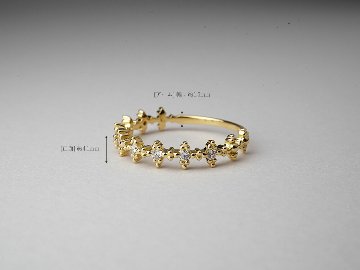 K18 ダイヤモンド ハロ リング rpa3036422の画像