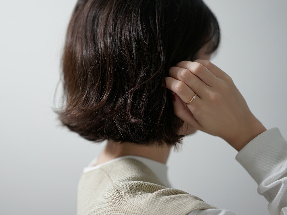 K18 パール ダイヤモンド リング rpa1975822の画像