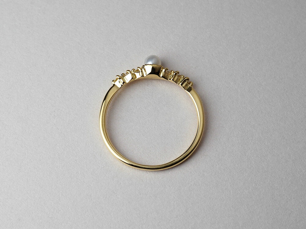 K18 パール ダイヤモンド リング rpa1975822の画像