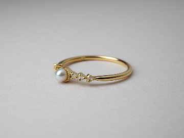 K18 パール ダイヤモンド リング rpa1975822の画像