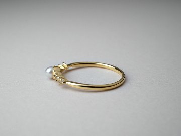 K18 パール ダイヤモンド リング rpa1975822の画像