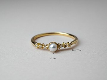 K18 パール ダイヤモンド リング rpa1975822の画像
