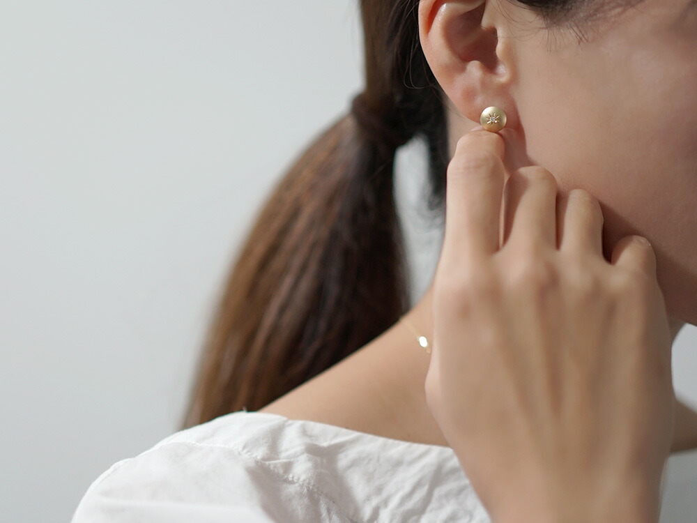 K18 ダイヤモンド ソル ピアス rph48987523の画像