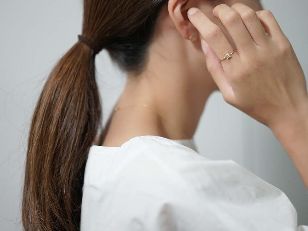 K18 ダイヤモンド カレ リング rph38456222の画像