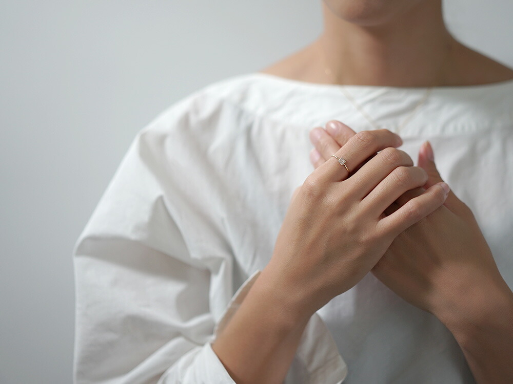 K18 ダイヤモンド カレ リング rph38456222の画像