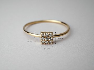 K18 ダイヤモンド カレ リング rph38456222の画像