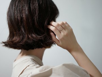 K18 ファイブ ダイヤモンド マット リング rph28845122の画像
