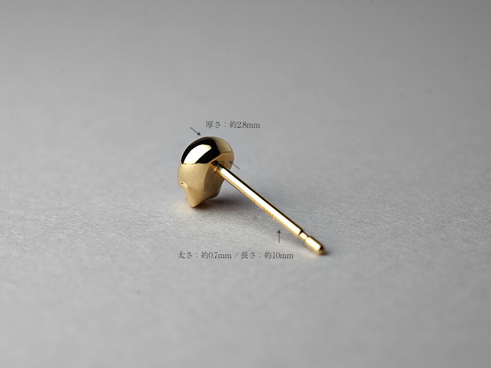 K18 ダイヤモンド ピアス カラベラ rpaub12123の画像