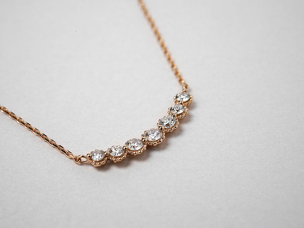 K18 セブン ダイヤモンド ネックレス 0.3ct rpg032032016721の画像