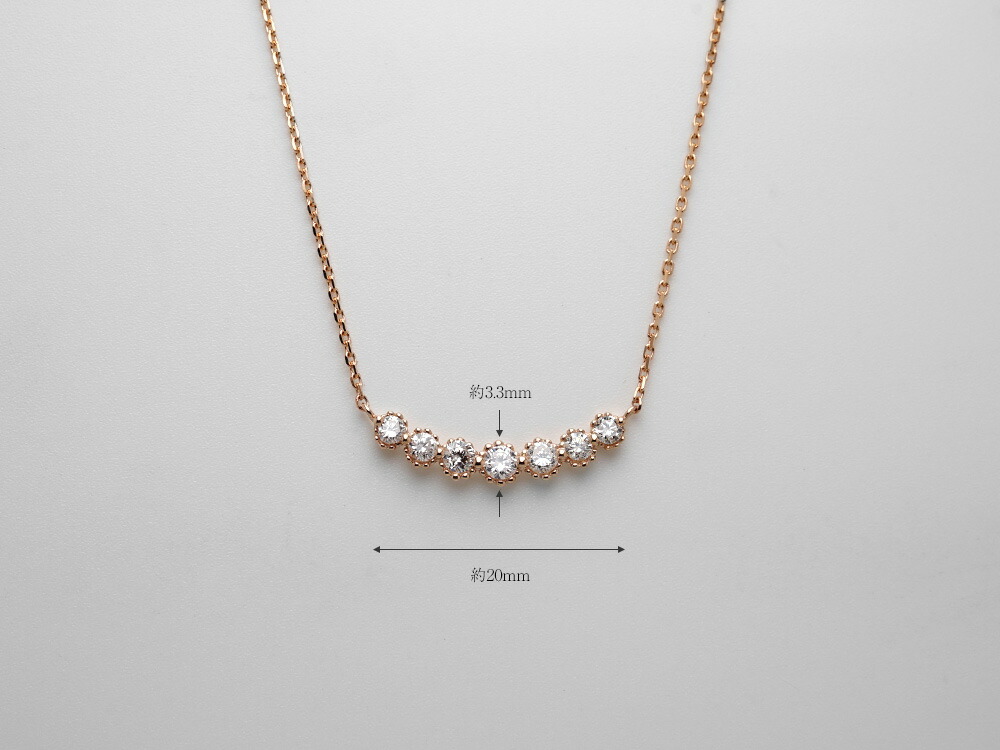 K18 セブン ダイヤモンド ネックレス 0.3ct rpg032032016721の画像