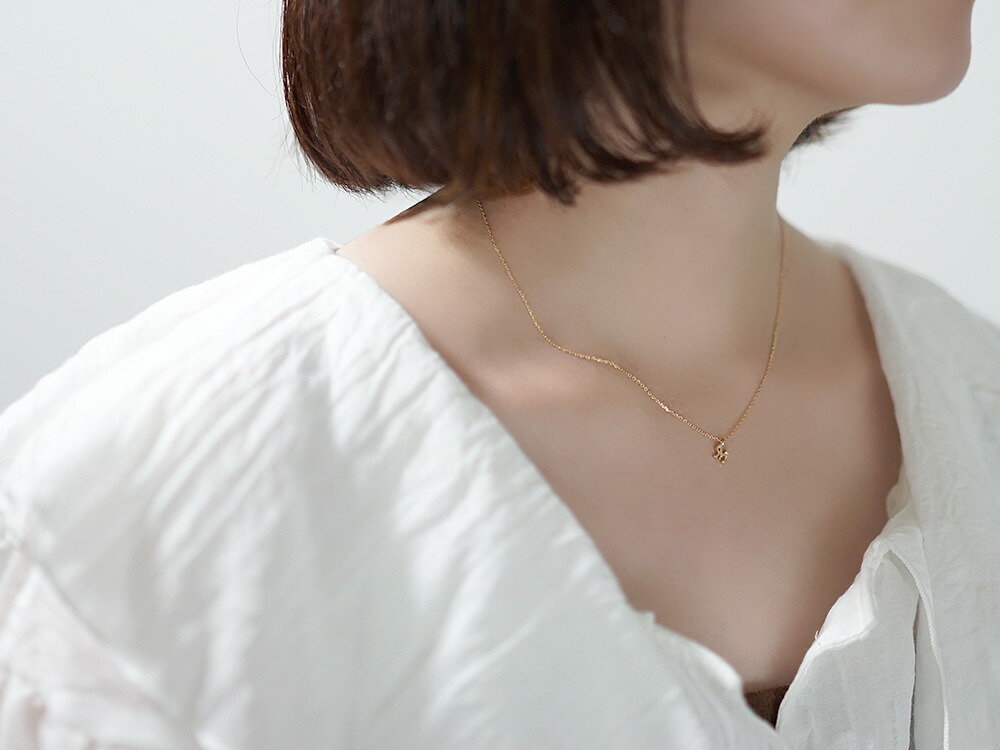 K18 イニシャル ダイヤモンド プチ ネックレス rpa2838721の画像
