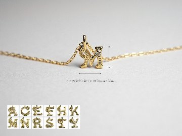 K18 イニシャル ダイヤモンド プチ ネックレス rpa2838721の画像