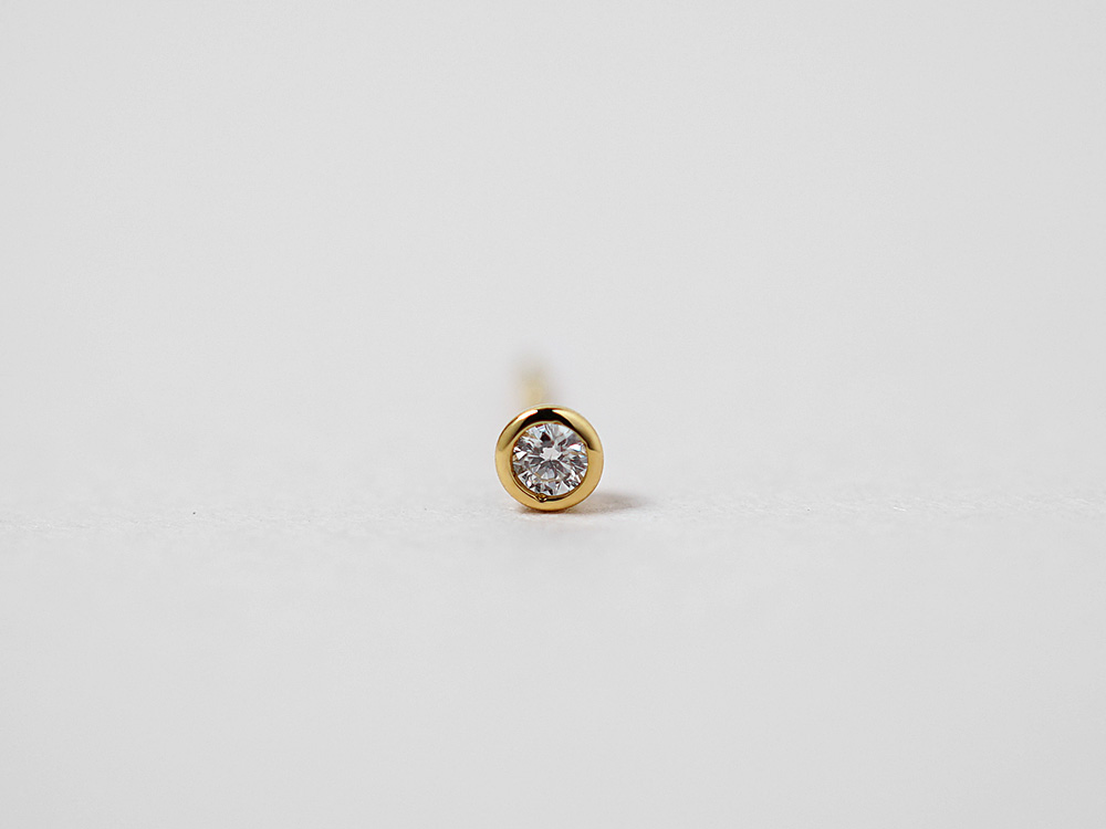 K18 ダイヤモンド スタッド ピアス 0.04ct rpa1900523の画像
