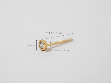 K18 ダイヤモンド スタッド ピアス 0.04ct rpa1900523の画像
