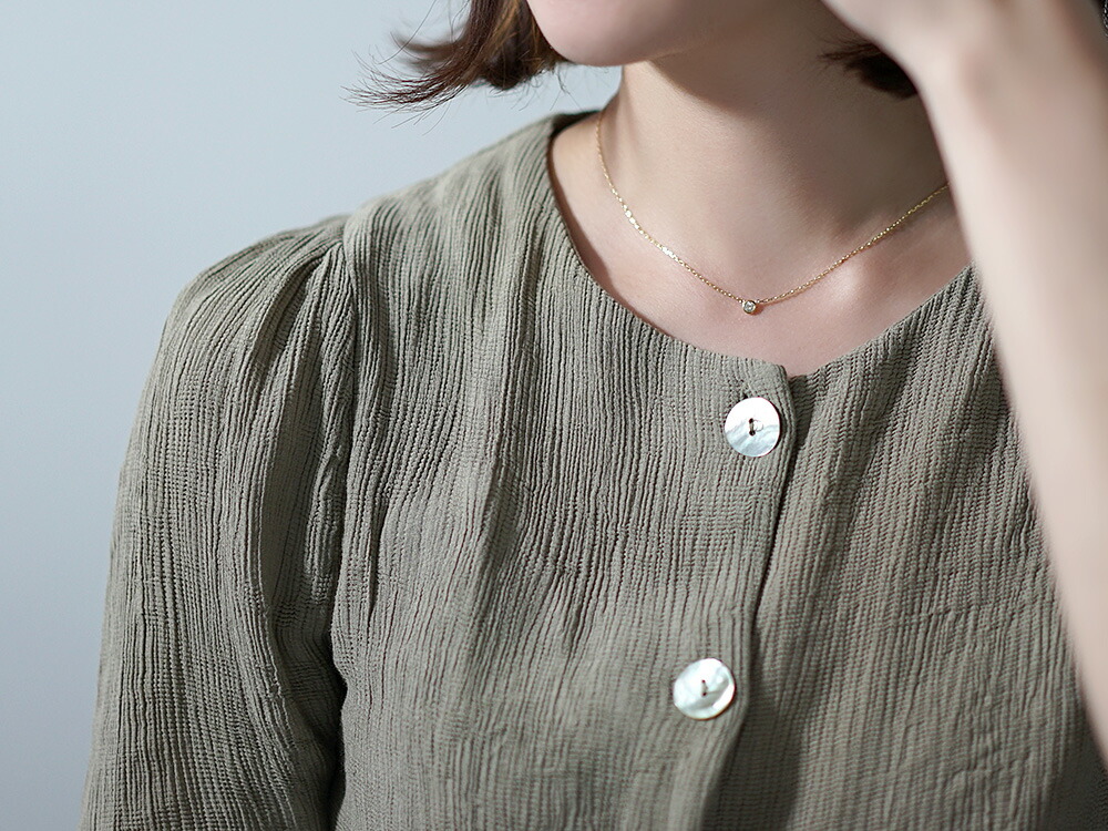 K18 ダイヤモンド ネックレス 0.1ct The pavilion rpaub621の画像