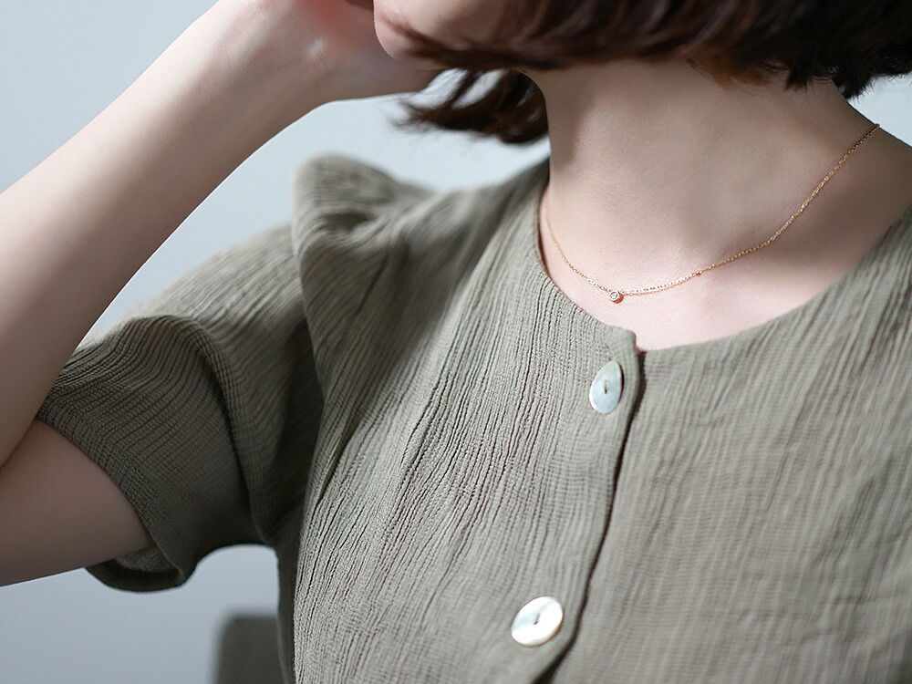 K18 ダイヤモンド ネックレス 0.1ct The pavilion rpaub621の画像