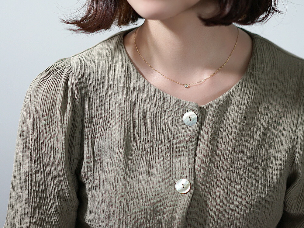 K18 ダイヤモンド ネックレス 0.1ct The pavilion rpaub621の画像