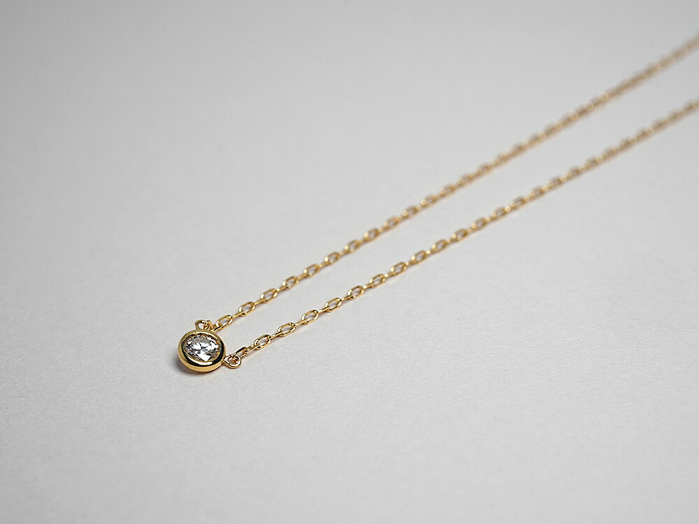 K18 ダイヤモンド ネックレス 0.1ct The pavilion rpaub621の画像