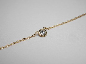 K18 ダイヤモンド ネックレス 0.1ct The pavilion rpaub621の画像