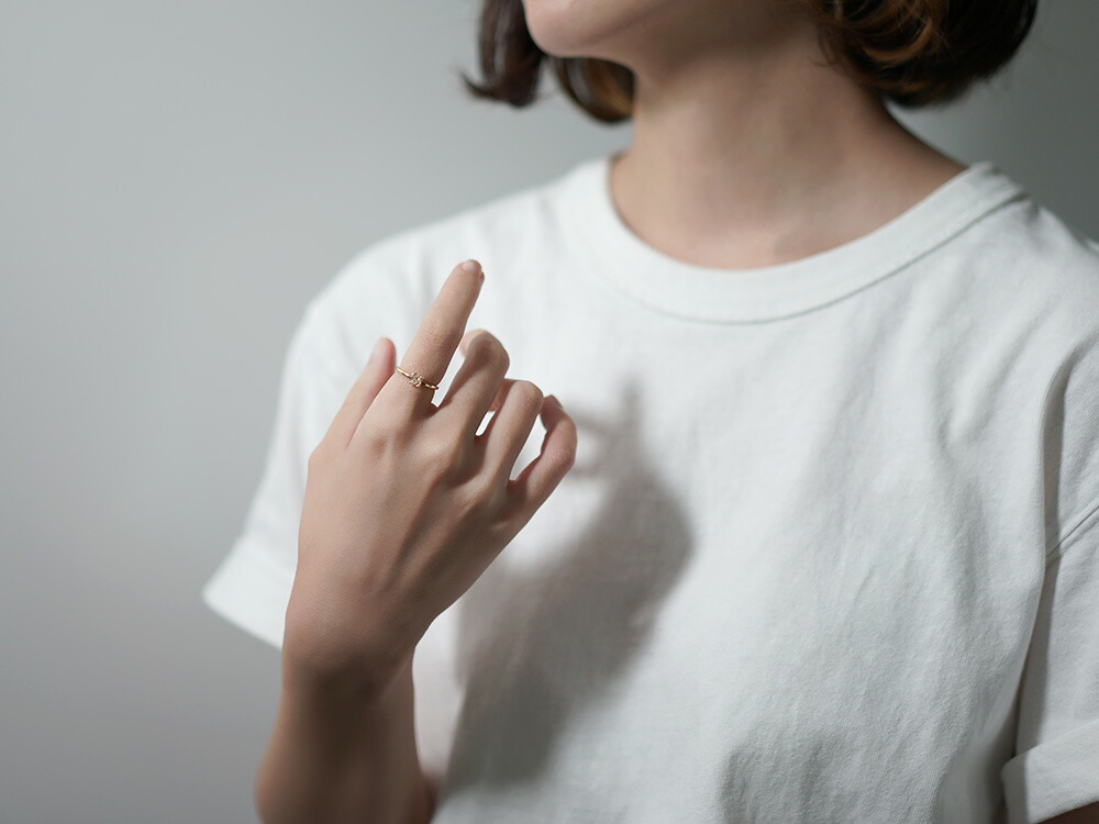 K18 ダイヤモンド イニシャル リング rpa3084522の画像