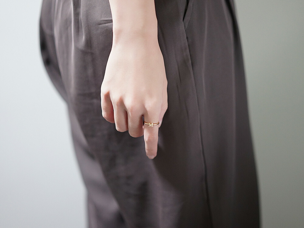 K18 ダイヤモンド イニシャル リング rpa3084522の画像