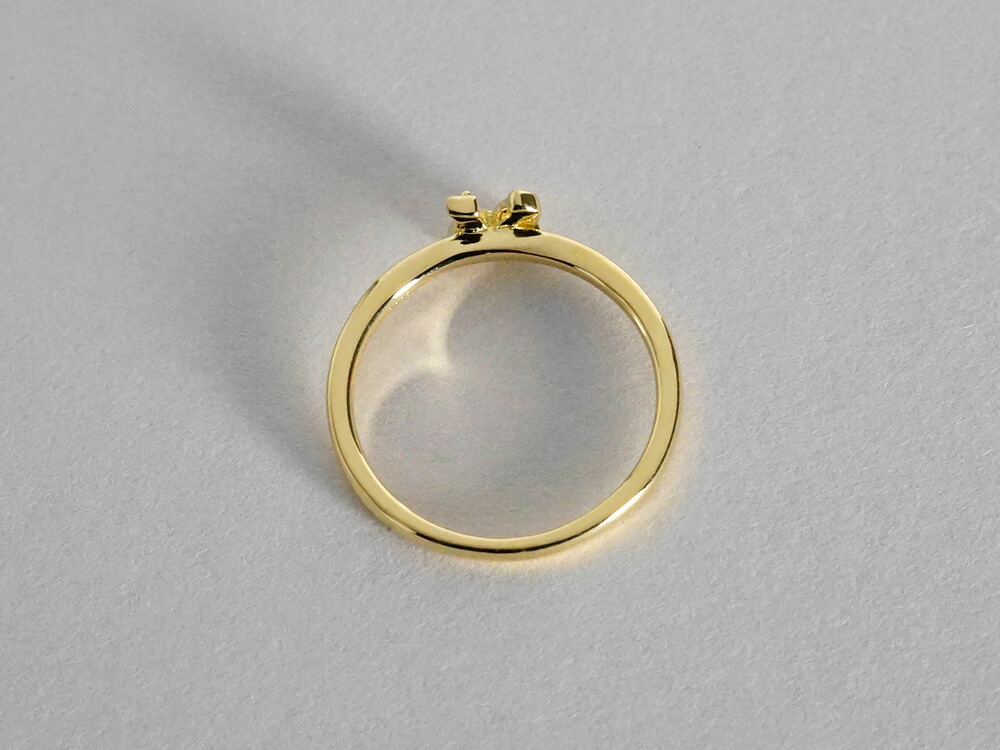 K18 ダイヤモンド イニシャル リング rpa3084522の画像