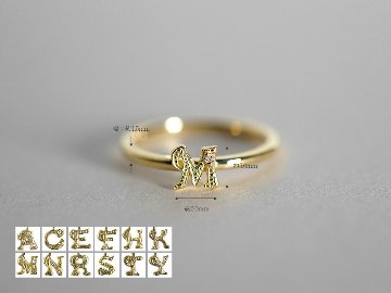 K18 ダイヤモンド イニシャル リング rpa3084522の画像