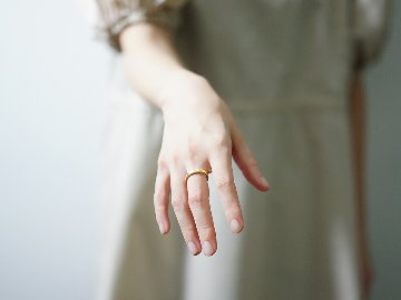 K18 地金 リング 麦の穂