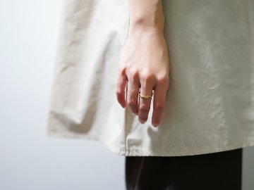 K18 地金 リング 麦の穂