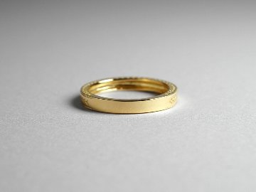 K18 地金 リング 麦の穂