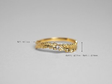 K18 ダイヤモンド フェザー リング rpa1946522の画像