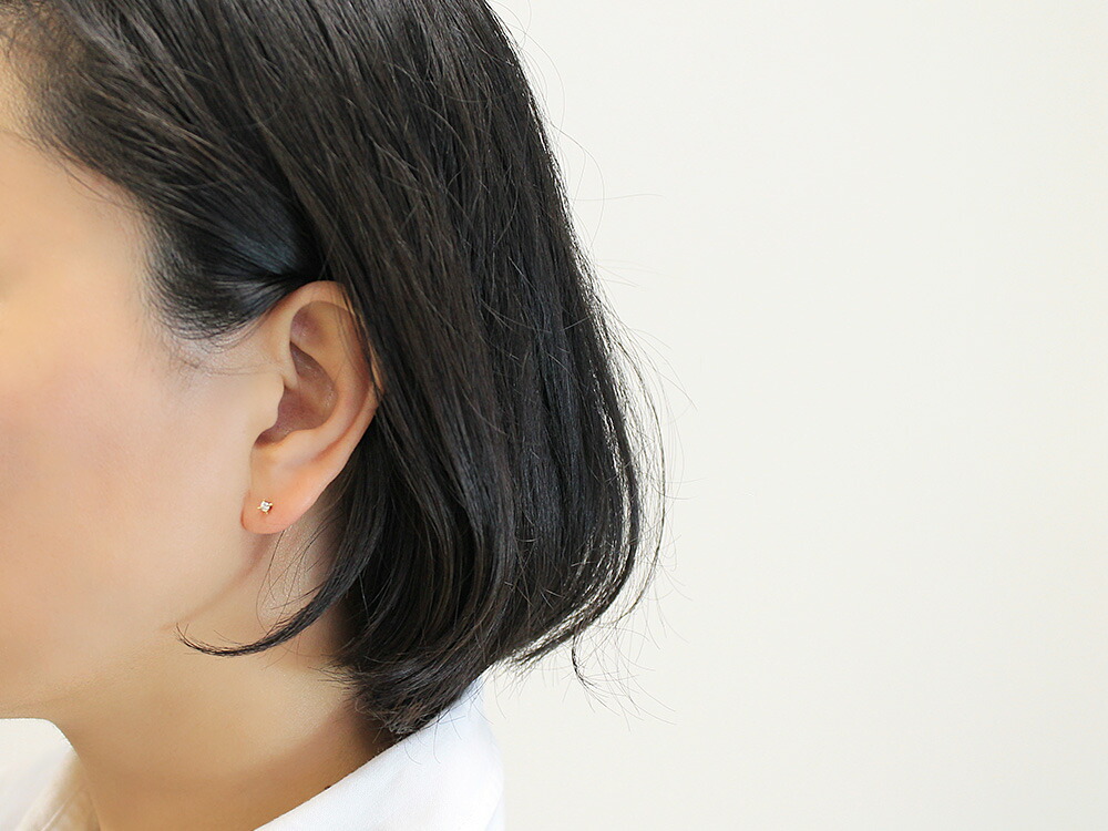 K18 ジュネス ダイヤモンド ピアス 0.1ct rpaub2023の画像