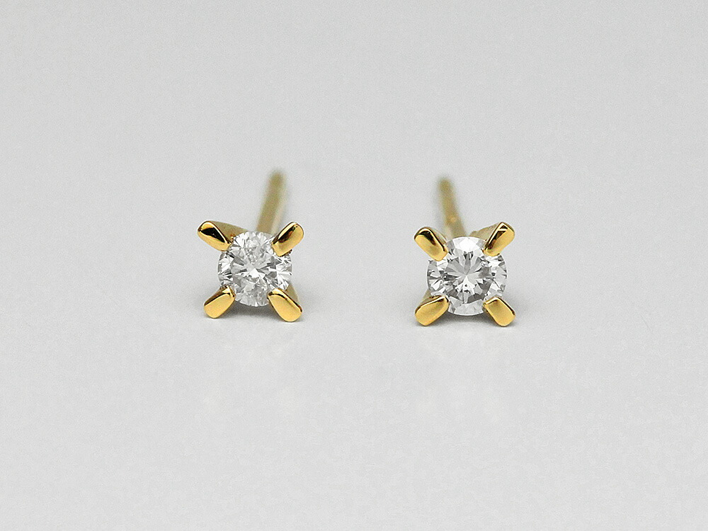 K18 ジュネス ダイヤモンド ピアス 0.1ct rpaub2023の画像