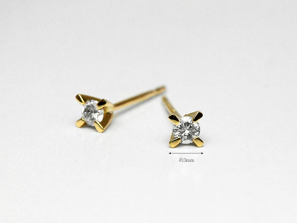 K18 ジュネス ダイヤモンド ピアス 0.1ct rpaub2023の画像