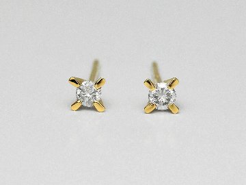 K18 ジュネス ダイヤモンド ピアス 0.1ct rpaub2023の画像
