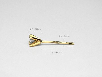 K18 ジュネス ダイヤモンド ピアス 0.1ct rpaub2023の画像