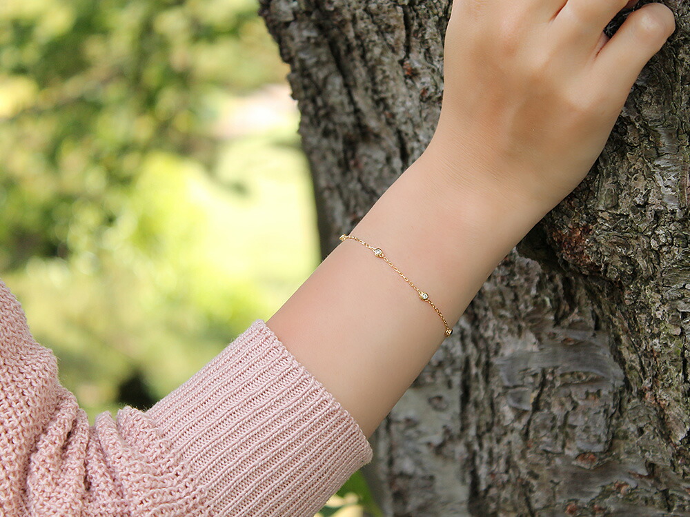 K18 プティ ポワ ブレスレット rph75023024の画像