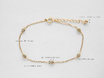 K18 プティ ポワ ブレスレット rph75023024の画像