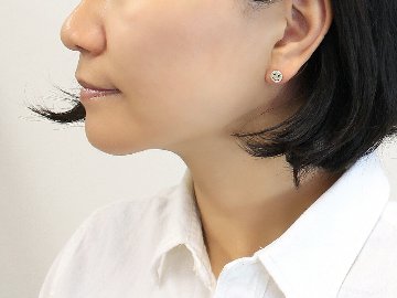 【片耳販売】 K18 スマイル パヴェ ダイヤモンド ピアス rph48001423の画像