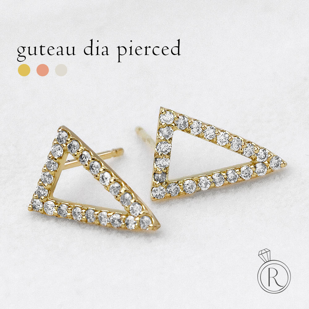 K18 ガトー ダイヤモンド ピアス rph46632323の画像