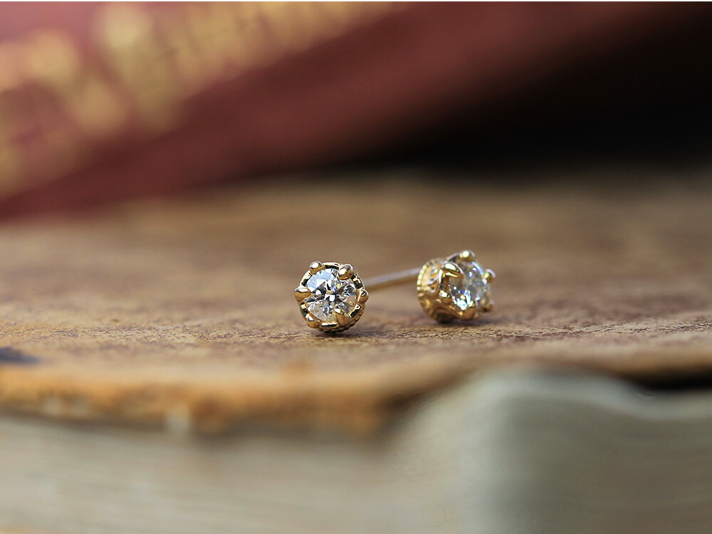 K18 クラウン ダイヤモンド ピアス 0.2ct rph46528923の画像