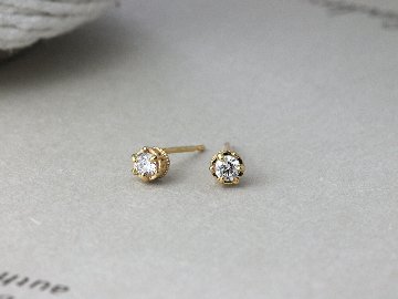 K18 クラウン ダイヤモンド ピアス 0.2ct rph46528923の画像