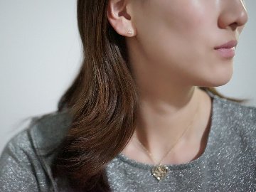 【片耳販売】 K18 トライアングル ダイヤモンド ピアス rph46187123の画像