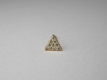 【片耳販売】 K18 トライアングル ダイヤモンド ピアス rph46187123の画像