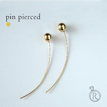 K18 pin ピアス 8mm rph43551823の画像