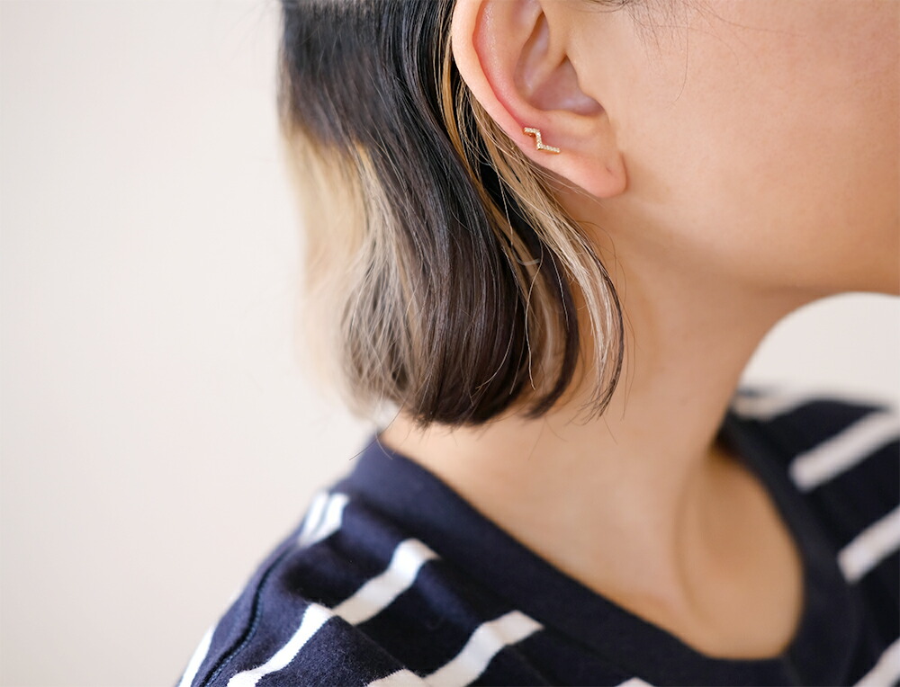 K18 イナズマ ピアス rph48009423の画像