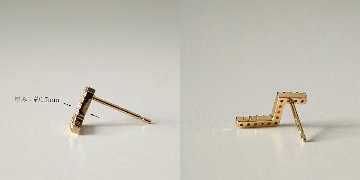 K18 イナズマ ピアス rph48009423の画像