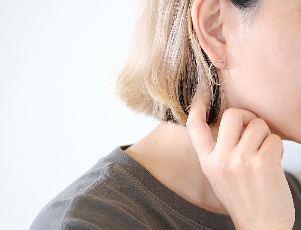 K18 エリプス ピアス rph46999523の画像