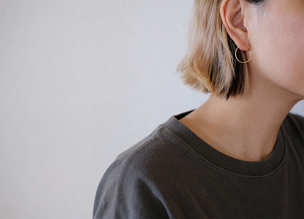 K18 エリプス ピアス rph46999523の画像